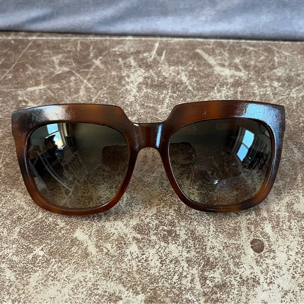 Balenciaga Rectangle Shield Sunglasses Brown Italy Used Condition *See Descrip* - Picture 3 of 12